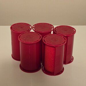 Caruso Professional Jumbo Steam Rollers - Red - Set of 5 - New